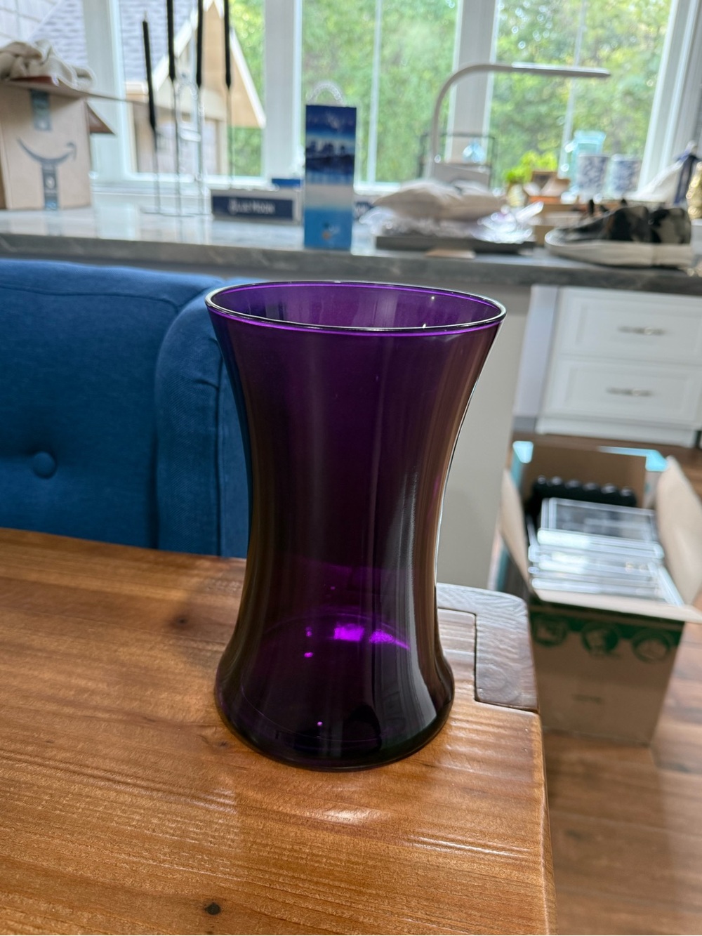 Purple Glass Decorative Vase - Home Accents